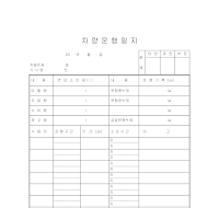 차량운행일지 차량운행일지